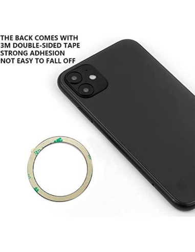 Anillos Metálicos Universales Wannap Magsafe 3 Negros + 3 Platas