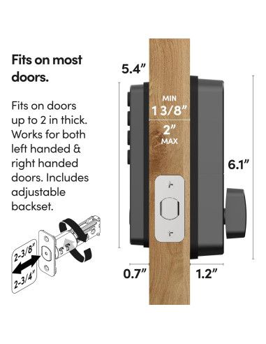 Cerradura Inteligente Igloohome Deadbolt Go con Huella Digital