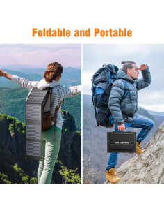 Cargador Solar Plegable SinKeu 40W USB C para Camping 2