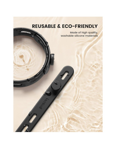 10Pack Correas de Silicona Lamicall para Organizar Cables