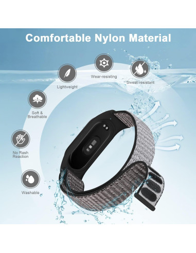 Correa de Nylon WNIPH para Xiaomi Mi Band 7/6/5/4/3 Ajustable