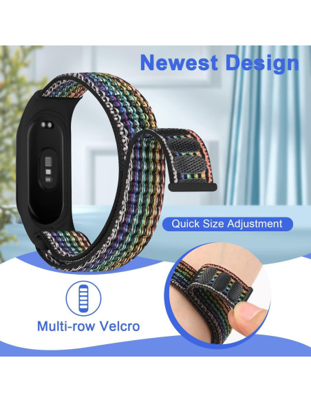 Correa de Nylon WNIPH para Xiaomi Mi Band 7/6/5/4/3 Ajustable