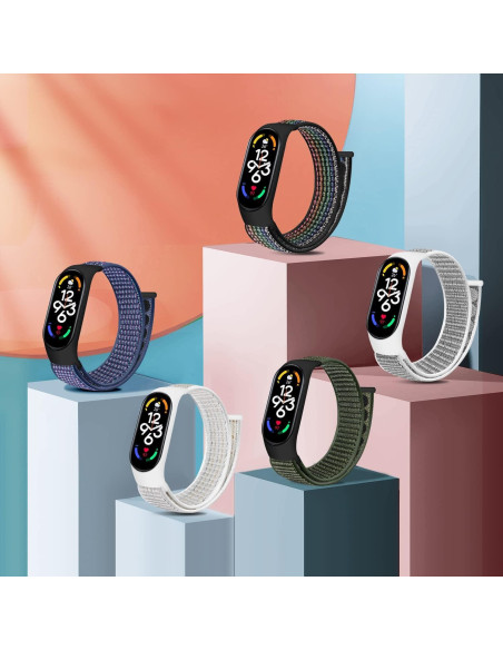 Correa de Nylon WNIPH para Xiaomi Mi Band 7/6/5/4/3 Ajustable