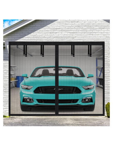 Pantalla de Garaje UUP 2.54x2.16m Malla Magnética Negra