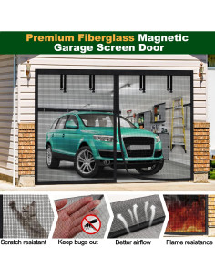 Pantalla de Garaje UUP 2.54x2.16m Malla Magnética Negra 2