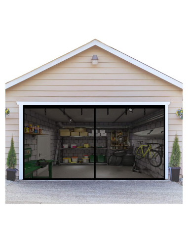 Puerta de Pantalla Magnética Yehgus Doble 2 Coches 4.98x2.18m