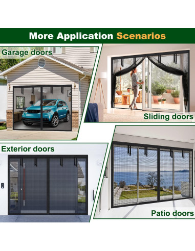 Pantalla de Garaje UUP 2.54x2.16m Malla Magnética Negra