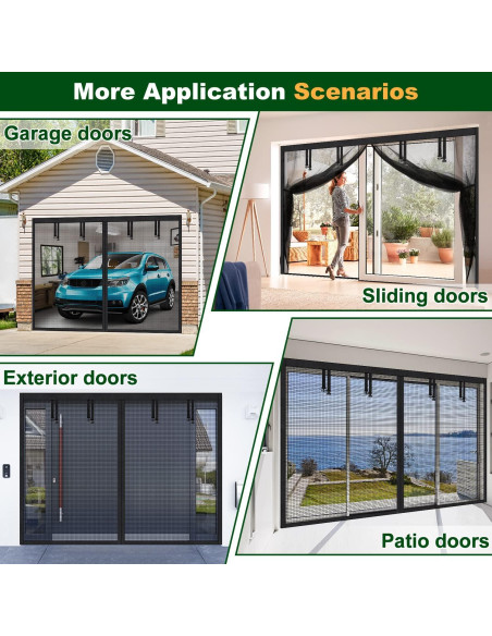 Pantalla de Garaje UUP 2.54x2.16m Malla Magnética Negra