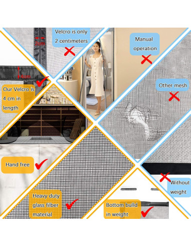 Puerta de Pantalla Magnética Yehgus Doble 2 Coches 4.98x2.18m