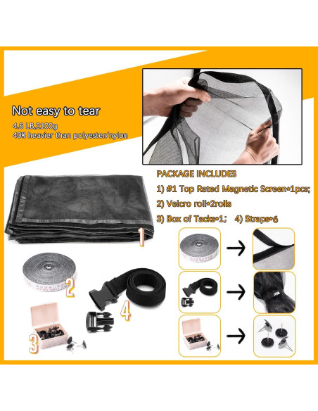 Puerta de Pantalla Magnética Yehgus Doble 2 Coches 4.98x2.18m