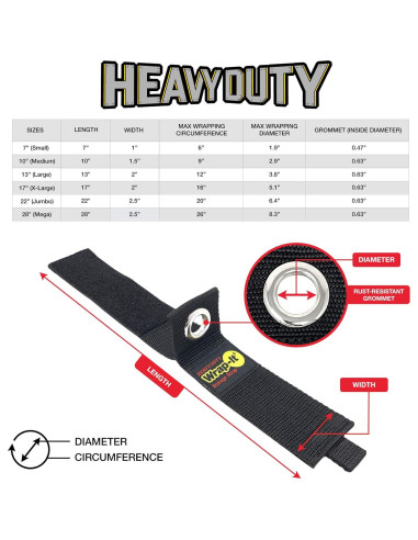 Correas de Almacenamiento Wrap-It 6 Piezas Organizador de Cables