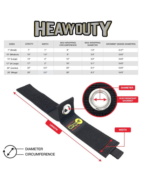 Correas de Almacenamiento Wrap-It 6 Piezas Organizador de Cables