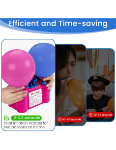 Bomba Eléctrica de Globos PCFING 1.07 kg Doble Boquilla 2