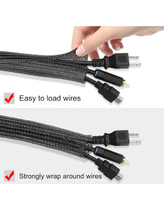 Manga de Cable Moxita 3,05 m 1,27 cm Negro Protector 2