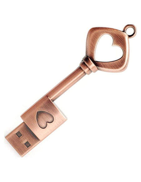 Unidad Flash USB 2.0 32GB BorlterClamp Corazón Metal
