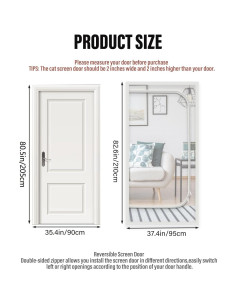 Pantalla de Malla Resistente a Gatos BOUTICOL 94 x 210 cm 2