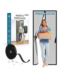 Puerta de Pantalla Magnética Augblinds 34x81 cm Negra