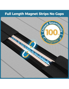 Puerta de Pantalla Magnética Augblinds 34x81 cm Negra 2