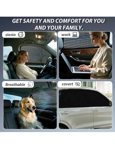 Sombrillas para Ventanas de Auto PEMOTech - Paquete de 2