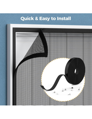 Puerta de Pantalla Magnética Augblinds 34x81 cm Negra