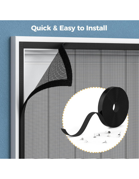 Puerta de Pantalla Magnética Augblinds 34x81 cm Negra