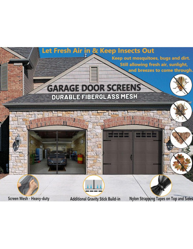Pantalla de Garaje Magnética YoFuZiHu 10x8ft Negra