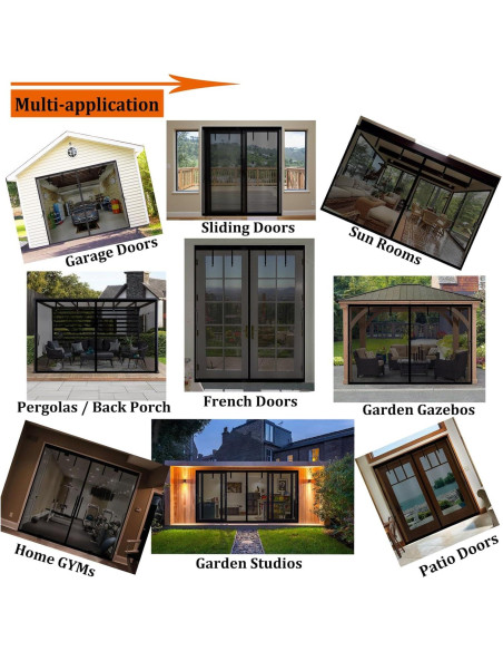 Pantalla de Garaje Magnética YoFuZiHu 10x8ft Negra