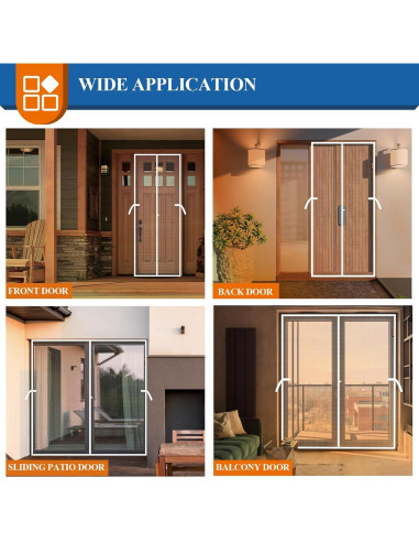 Puerta Pantalla Magnética MAGZO 121,9 x 203,2 cm Blanca