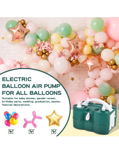 Bomba de Aire Eléctrica LooLaa 3-en-1 para Globos y Flotadores 2