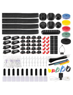 Kit de gestión de cables 604 piezas LoveBB con organizadores