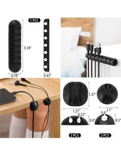 Kit de gestión de cables 604 piezas LoveBB con organizadores 2