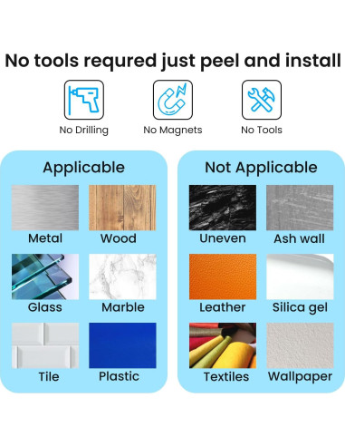 100 Clips de Cable Adhesivos TEZOP Negros 50 Pequeños y Grandes