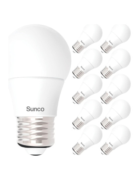 Sunco Paquete 10 Bombillas LED A15 E26 5000K Regulable