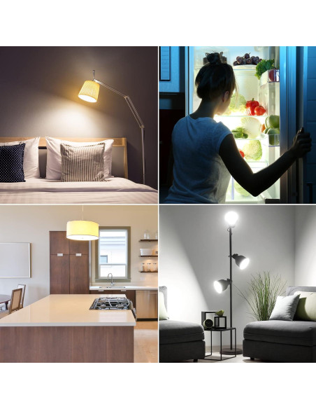 Sunco Paquete 10 Bombillas LED A15 E26 5000K Regulable