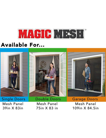 Pantalla de Garaje Magic Mesh 2,44m x 2,13m Cierre Magnético
