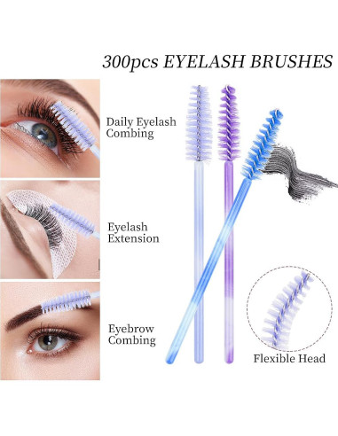 300 Varitas Desechables YISU para Extensión de Pestañas