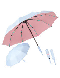 Paraguas Plegable Anti-UV Azul Cielo Compacto Automático