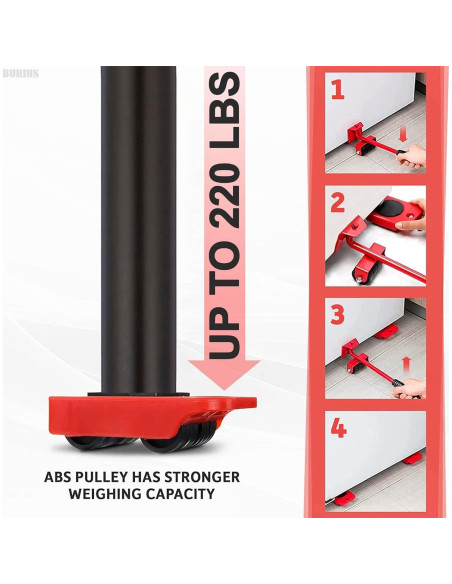 Juego de Deslizadores BURIUS para Mover Muebles 220 kg Juego de Deslizadores BURIUS para Mover Muebles 220 kg