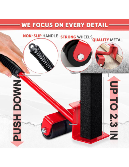 Juego de Deslizadores BURIUS para Mover Muebles 220 kg Juego de Deslizadores BURIUS para Mover Muebles 220 kg