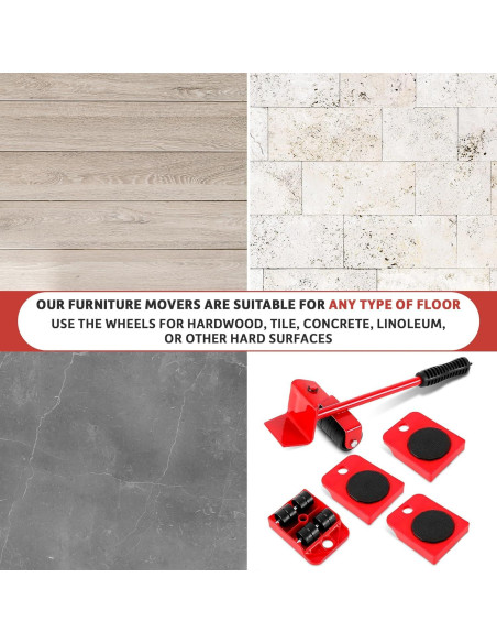 Juego de Deslizadores BURIUS para Mover Muebles 220 kg Juego de Deslizadores BURIUS para Mover Muebles 220 kg
