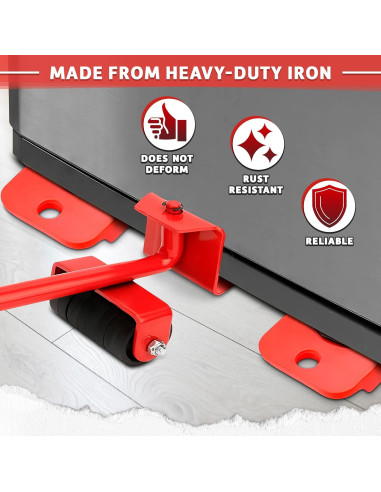 Juego de Deslizadores BURIUS para Mover Muebles 220 kg