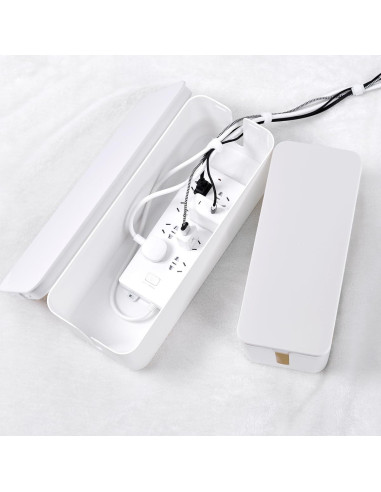 Caja Organizadora de Cables TuweChen Set de 2 Blancas