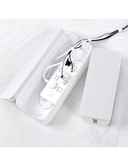 Caja Organizadora de Cables TuweChen Set de 2 Blancas