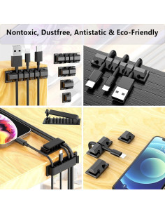 Kit de Gestión de Cables ELII 327 Piezas Negro 2