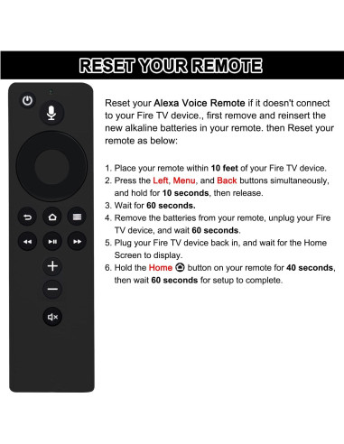 Control Remoto de Voz Allimity L5B83H para Amazon TV 2da Gen