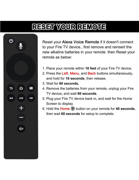 Control Remoto de Voz Allimity L5B83H para Amazon TV 2da Gen