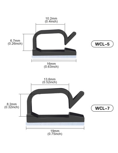 Clips Adhesivos para Cables XHF 120 PCS Organizador