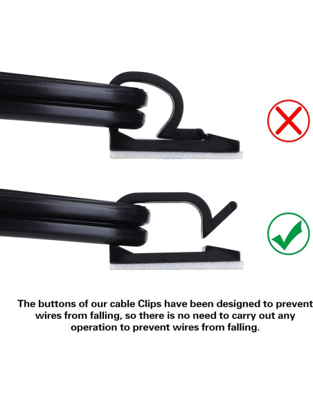 Clips Adhesivos para Cables XHF 120 PCS Organizador
