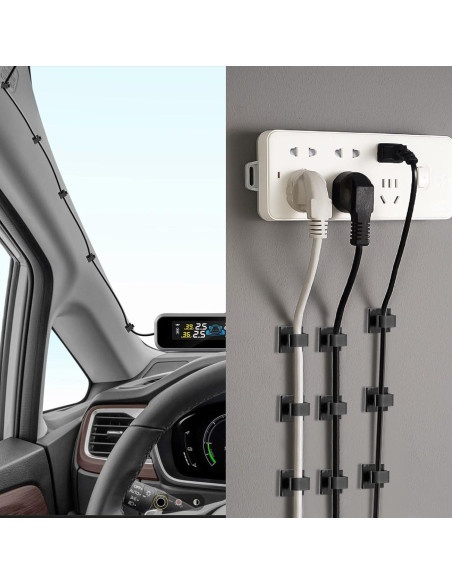 Clips Adhesivos para Cables XHF 120 PCS Organizador