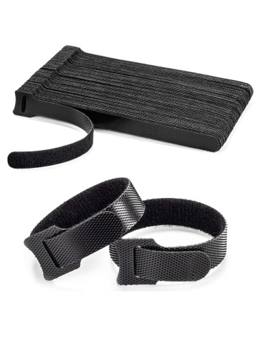 Bridas Reutilizables OneLeaf 80PCS 15,24cm Negras